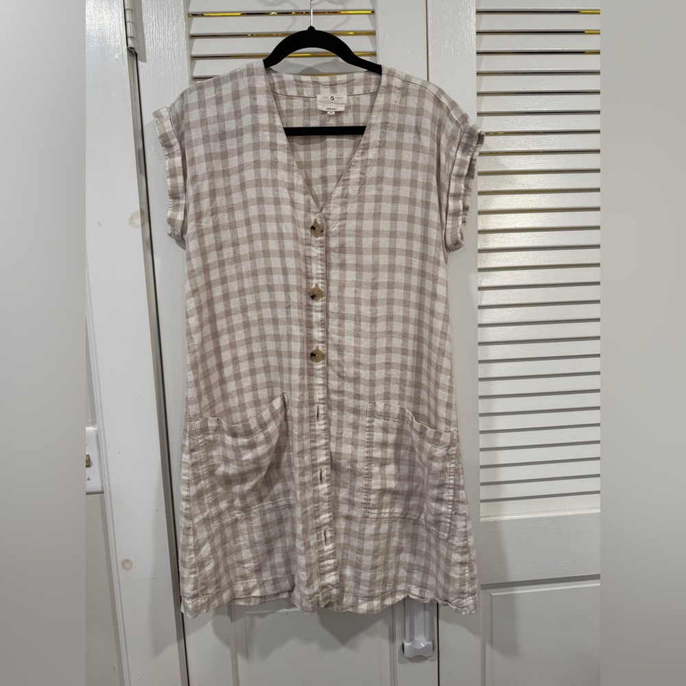 Lou & Grey Gingham Linen dress